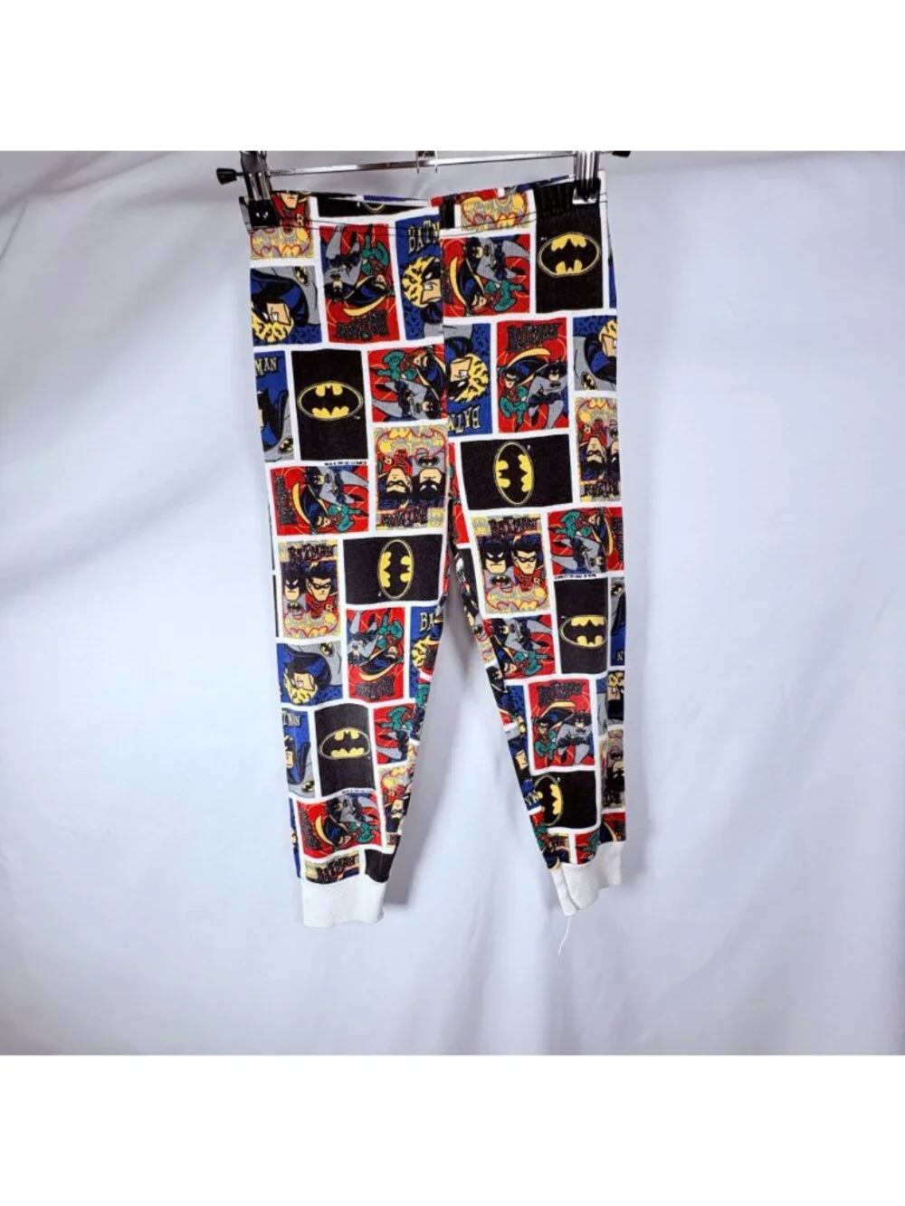Vintage 1990s 90s Batman Robin AOP Long Sleeve Pajamas PJ Pajama Set 5 - 6